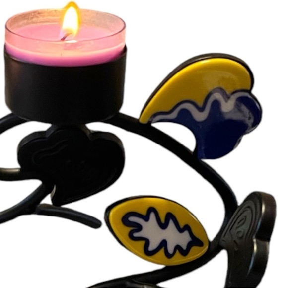 Partylite double sided tea light holder, Provence, metal and ceramic, EUC - Picture 6 of 7